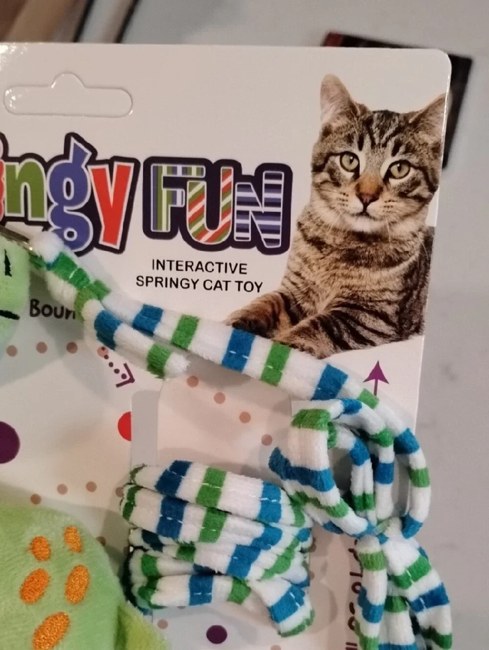 SPOT Plush Dinosaur Cat Teaser Toy with Pom Pom